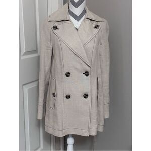 The Limited linen hip length trench coat